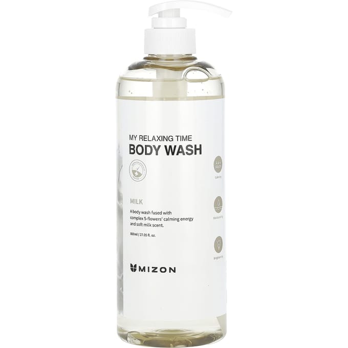 Mizon, My Relaxing Time, Gel Douche, Lait, 800 ml (27,05 fl oz) white