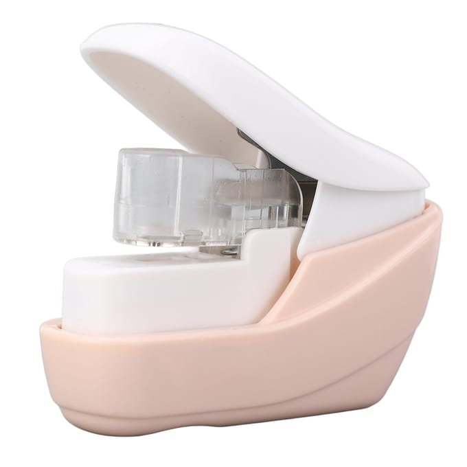 Agrafeuse sans agrafes Économie d'effort Portable Mini de bureau Agrafeuse sans aiguilles pour bureau white
