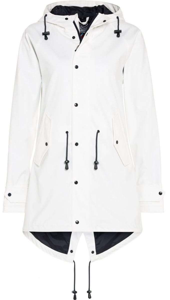 Witte dames regenjas / parka HafenCity® van BMS 5XL