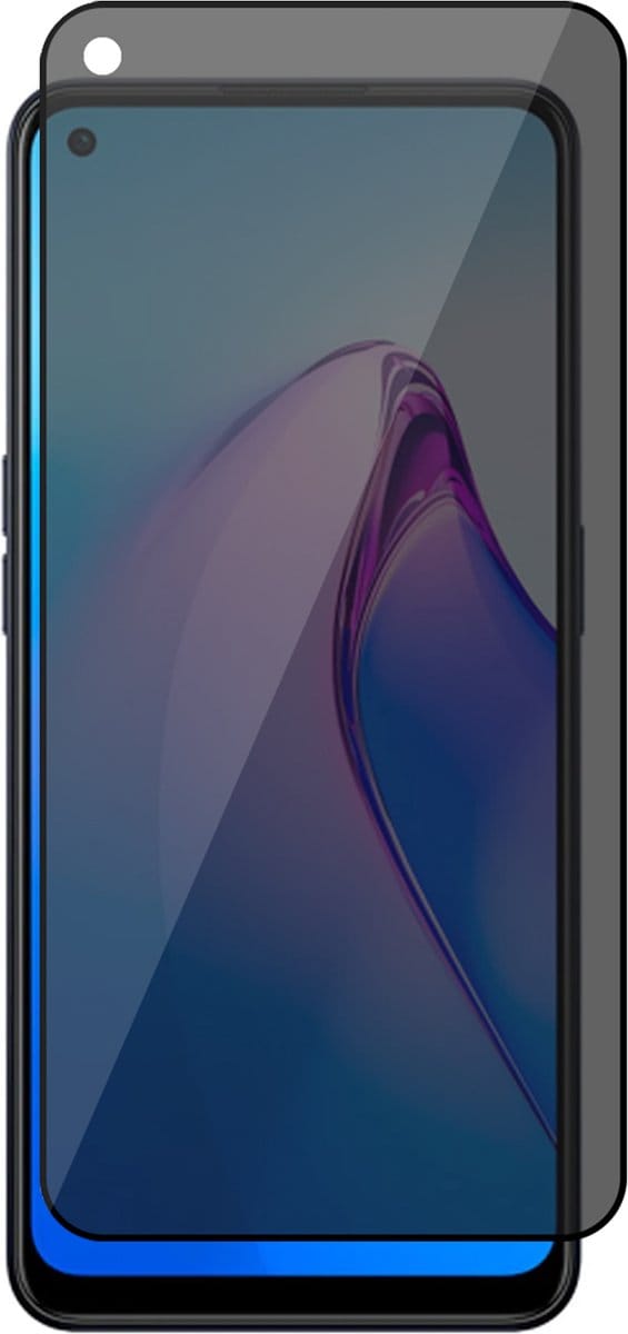 Privacy Screenprotector geschikt voor Oppo Reno 8 - Volledig Dekkend Glas Screen Protector