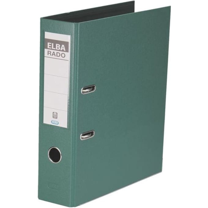 Elba Rado Plast ordner, groen, rug van 8 cm
