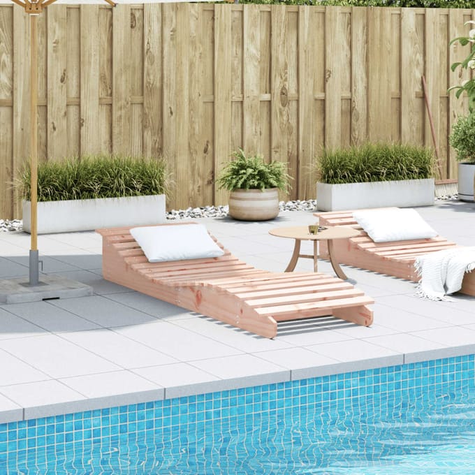 vidaXL - Ligbed - 205x60x31,5 - cm - massief - douglashout