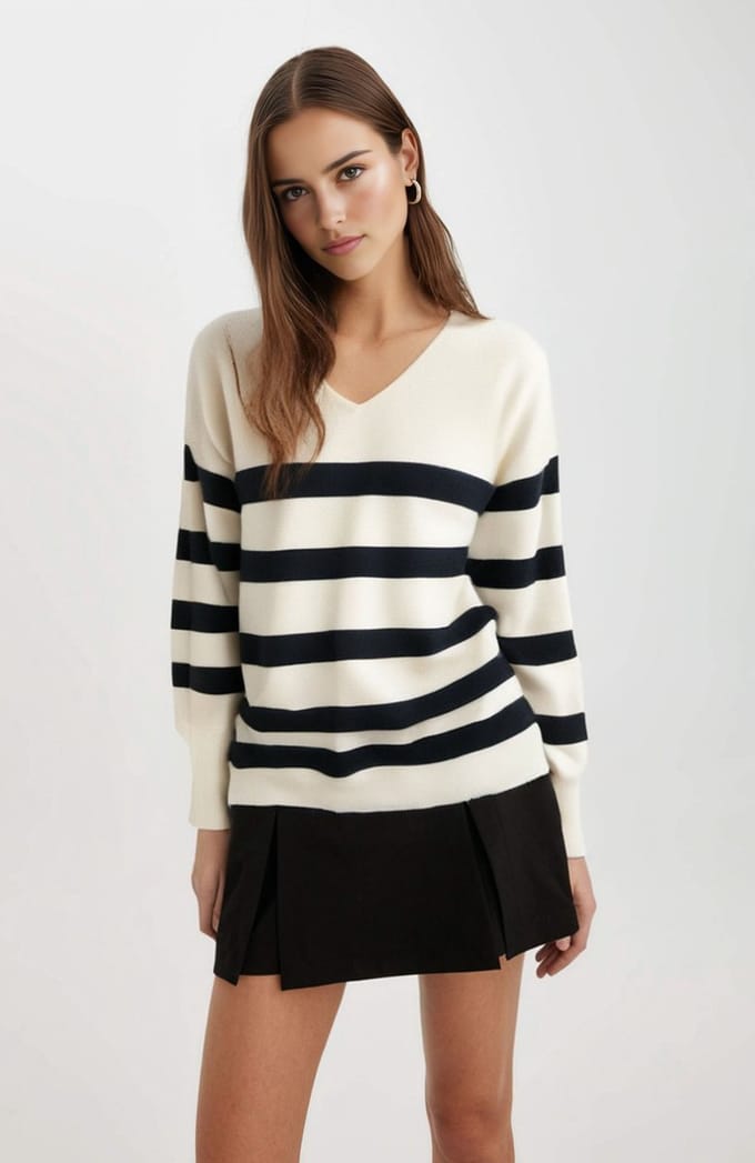 Starry Indigo - Dames Trui V-hals