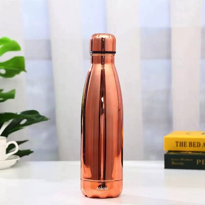 Afecto - Thermosfles - RVS - Roségoud - Anti-lekdop - warm en koud-