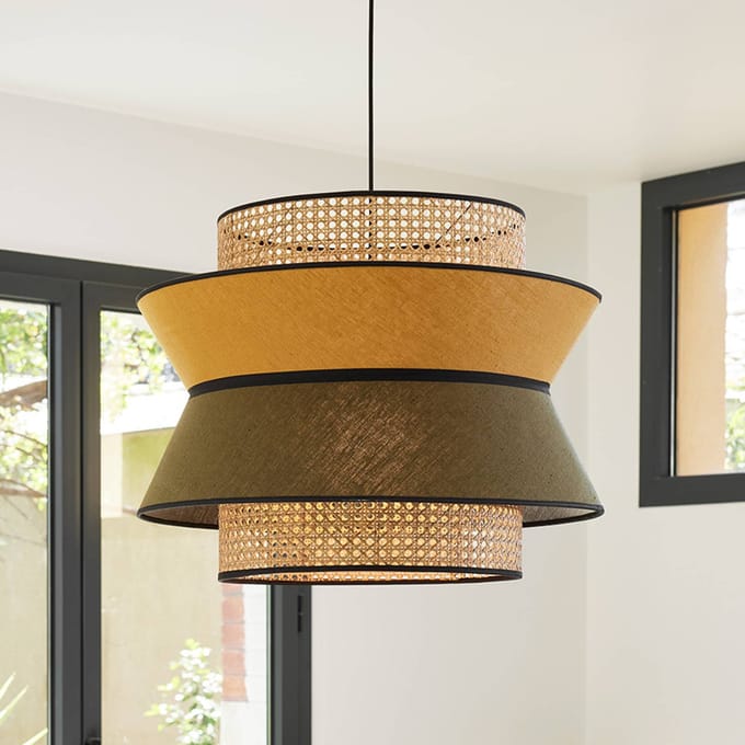 MARKET SET Singapore XL hanglamp, kaki/curry