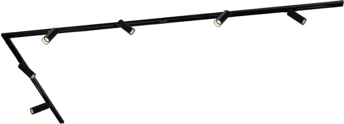 Ledvion - LED Railverlichting 3M + 6 Railspots (Zwart - Dimbaar - GU10 Fitting) - 1-Fase