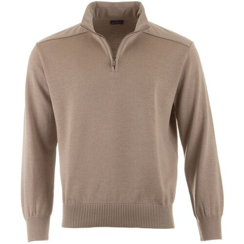 Paul & Shark Trui Typhoon Re4x4 Soft Cool Touch Wool Half Zip Beige / male