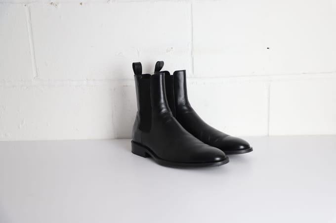 Balenciaga Midnight Chelsea Boots in zwart leer