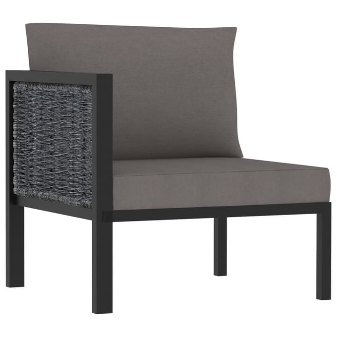 vidaXL - Hoekbank - sectioneel - met - rechterarmleuning - poly - rattan - antraciet