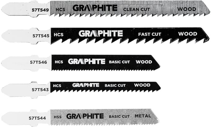 GRAPHITE - Decoupeerzaagbladen Set - HCS - 6-21 TPI
