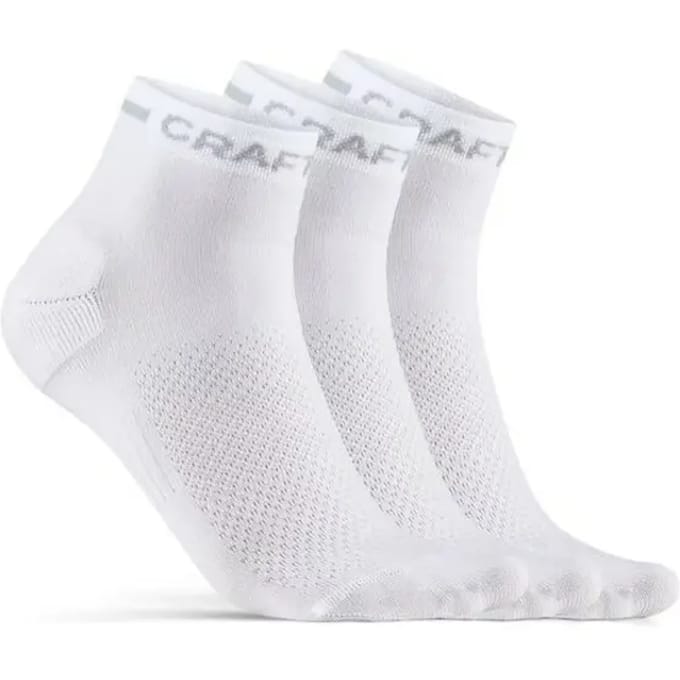 Craft Core Dry Mid Hardloopsokken Verpakking 3 Stuks-Wit