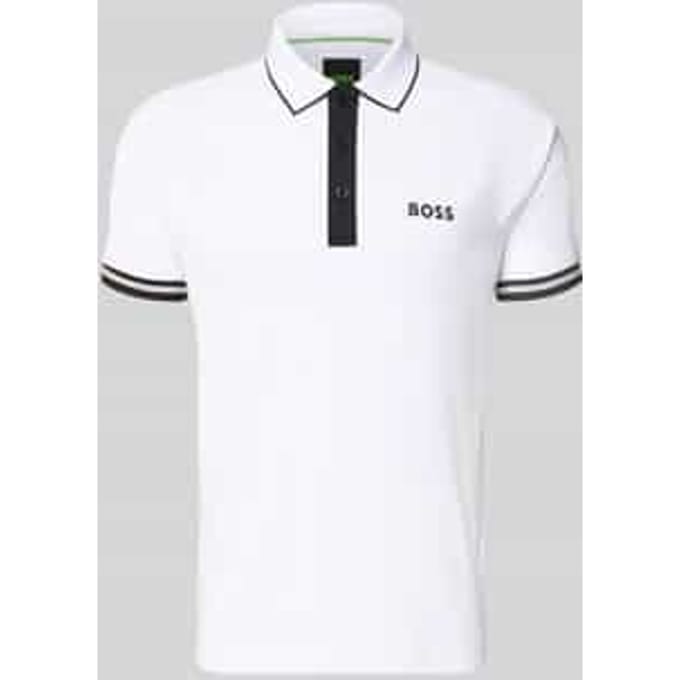 regular fit poloshirts met contrasterende details
