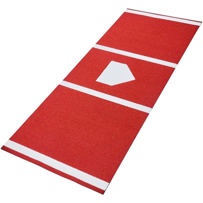 300x116cm Baseball Hitting Mat Softball Batting Mat Buitentraining Rood