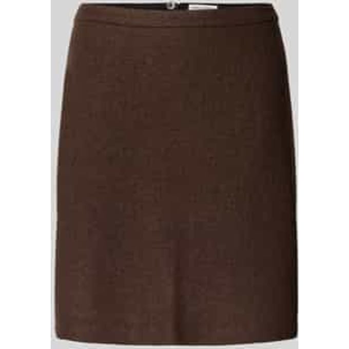 Regular fit mini-rok van mix van viscose en wol