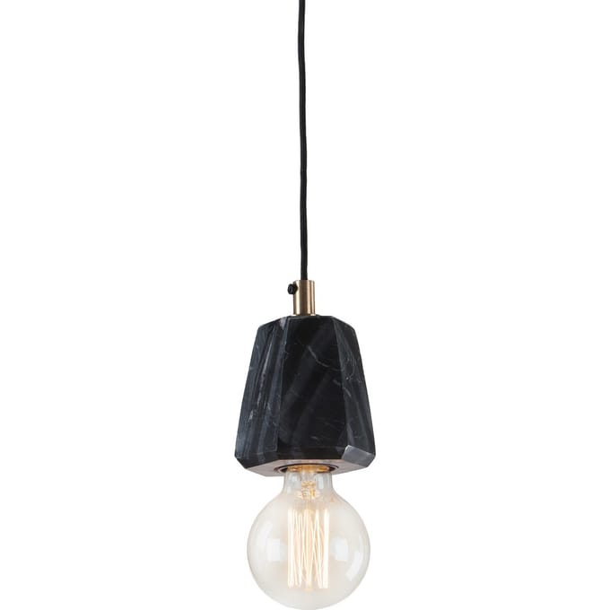 Kave Home Calpac - Hanglamp - Zwart Marmer - 9cm diameter