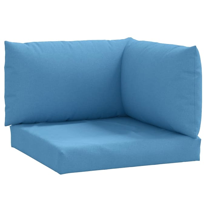 vidaXL - Palletkussens - 3 - st - stof - gemêleerd - blauw
