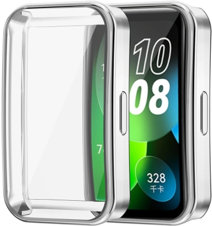 By Qubix - TPU bescherm case - Zilver - geschikt voor Huawei Band 10 / 9 / 8