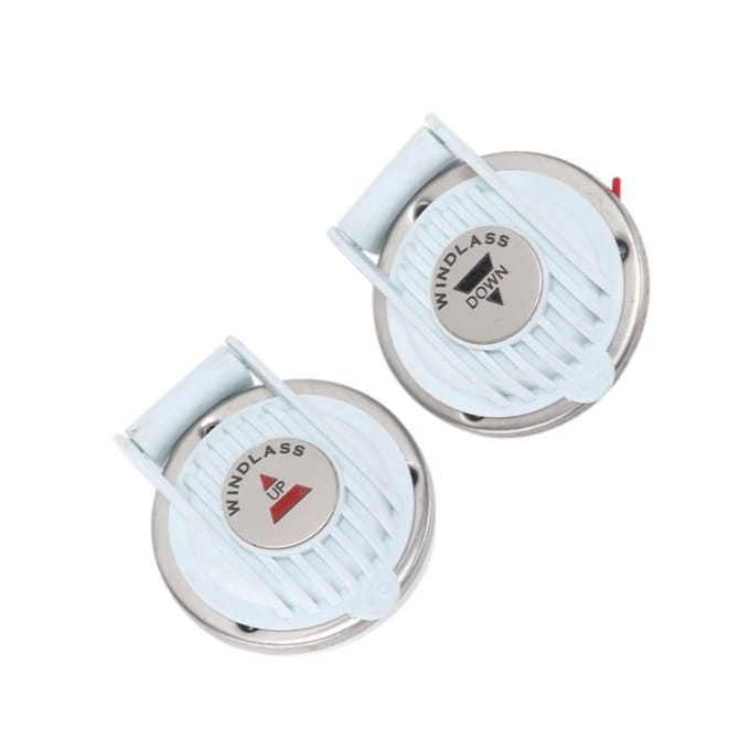 2 stuks Lier Voetschakelaar Omhoog en Omlaag Wit Handsfree Universeel voor Marine Boot Schip Anker DC white
