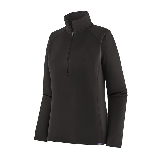 Patagonia Cap MW Zip Neck Base Layer Top zwart