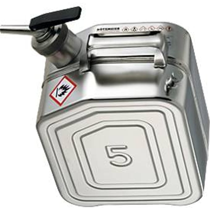 Veiligheidsjerrycan van rvs, 5 l, B 130 x D 200 x H 310 mm