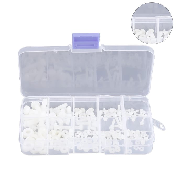 150 stuks M2 M2.5 M3 M4 M5 Schroeven Bouten Moeren Ringen Assortimentskit in Doos