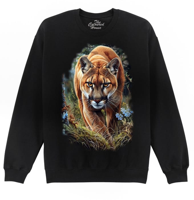 Puma Poema Approaching Mountain Lion The Coloured House Sweater L
