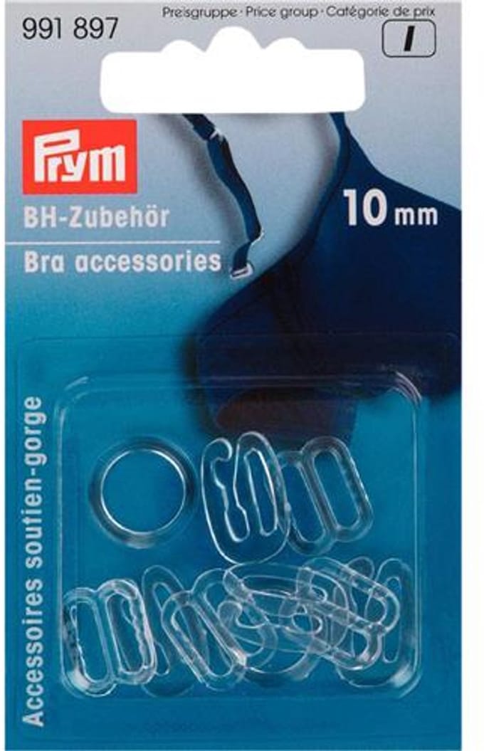 PRYM BH-accessoires KST 6+8 mm transp. 991890 - Lingerie accessoires - Prym