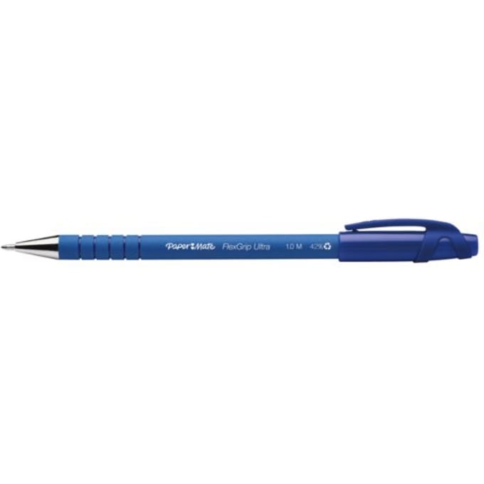 Paper Mate Flexgrip Ultra Capped-balpennen - Medium Punt (1,0 mm) - Blauw - 1 stuks