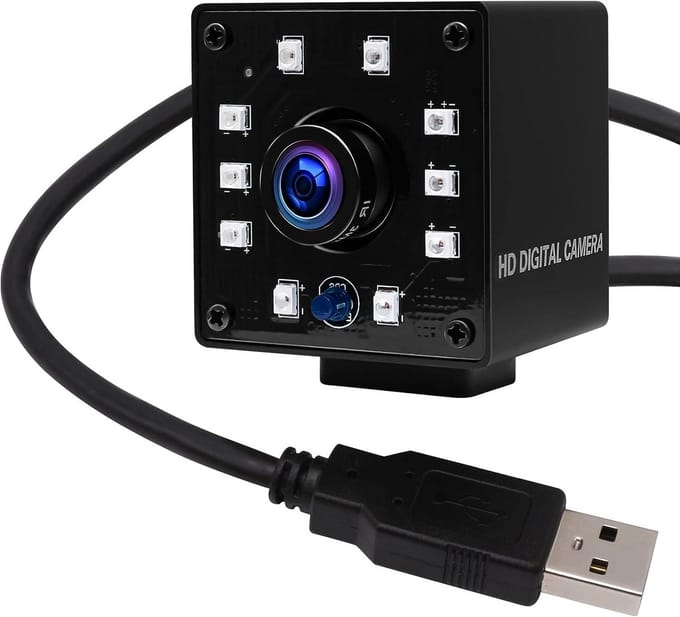 1080p nachtzicht USB camera CMOS OV2710 IR LED infrarood webcam HD bewakingscamera met 1,56 mm fisheye-lens voor Android Windows Linux Mac OpenCV