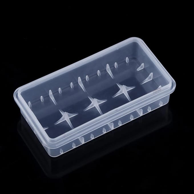 1 stuks Slijtvaste Harde Plastic Behuizing Waterdichte 18650 Batterijhouder Opbergdoos gray