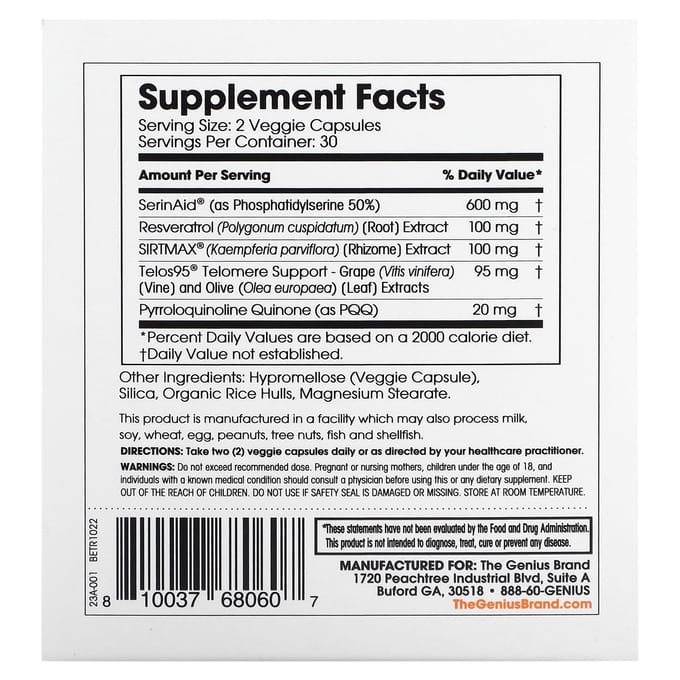 Eeuwig, Anti-Aging, Veggie Capsules 60