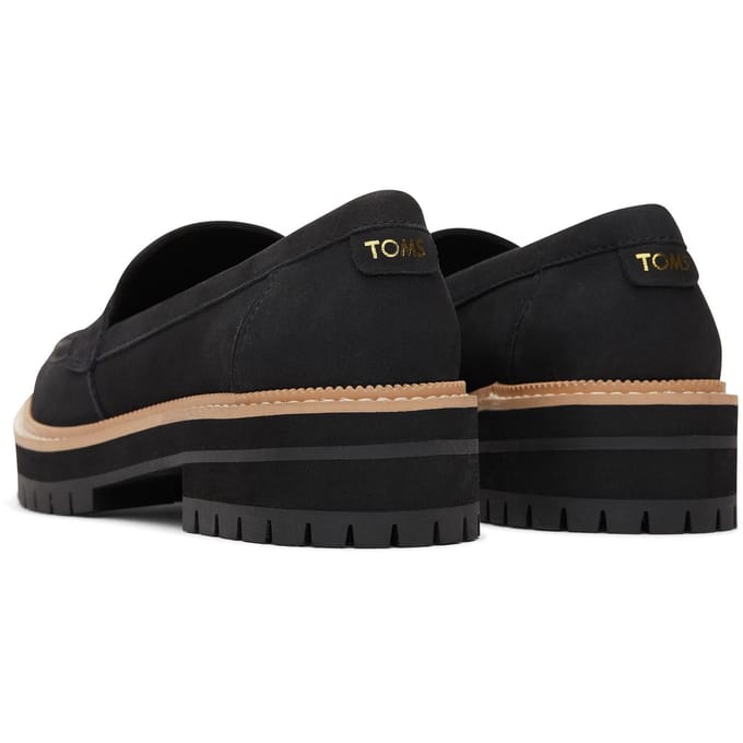 TOMS Cara Leather zwarte damesschoenen