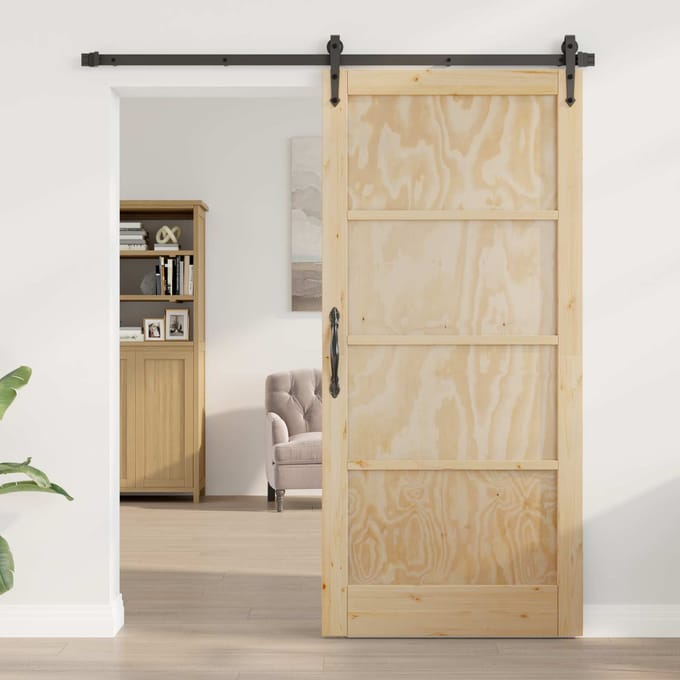 vidaXL - Interne - Deur - 93 - x - 202 - cm - Multiplex - Naturel
