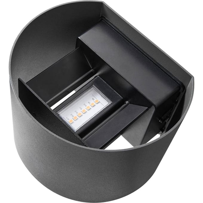 Nordlux LED buiten wandlamp Milda, antraciet, up/down, aluminium
