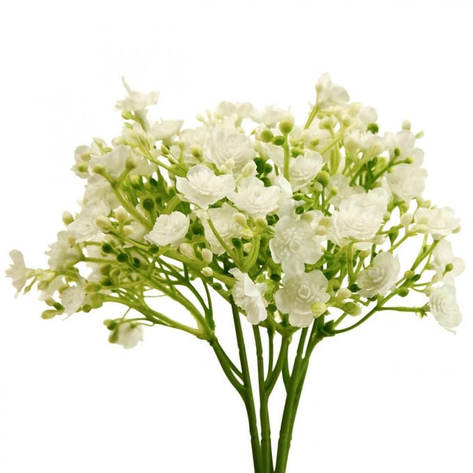 Witte Gypsophila kunstmatig L30cm 12st