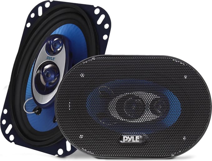 Pyle Autoluidsprekers – 3-weg Triaxiale Luidsprekers - 240 Watt - Blauw
