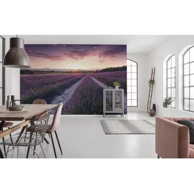 Fotobehang Lavender Dream - Meerkleurig - 2,80m X 450cm