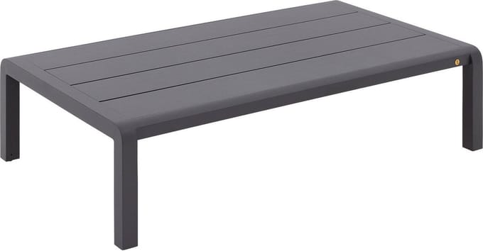 Goossens Tuintafels Yngvar - Aluminium - grijs - 140 x 35 x 84 cm