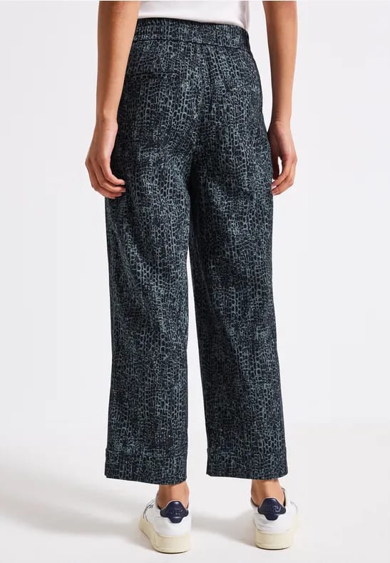 Casual broek met omslag