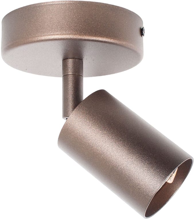 Plafondspot | 11 cm | serie bounce cacao | GU10 | bruin | metaal | accent verlichting
