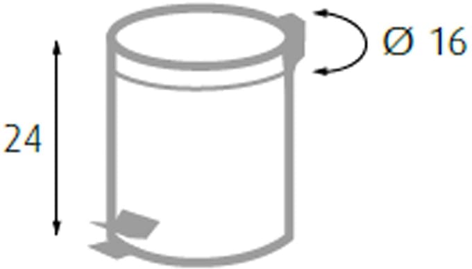 Ronde Stalen Prullenbak met Pedaal - 3 Liter