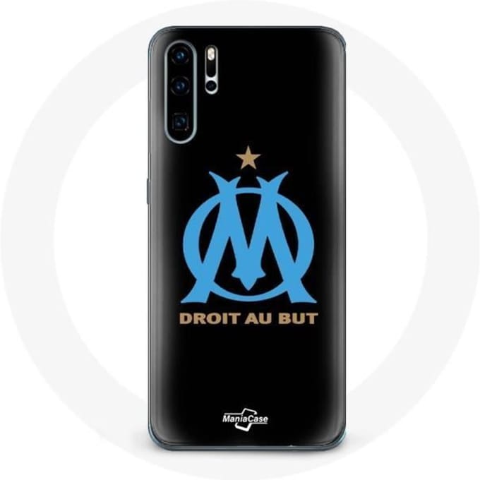 Coque - Olympique de Marseille - Huawei P30 - Logo - Noir - Protection Rigide noir