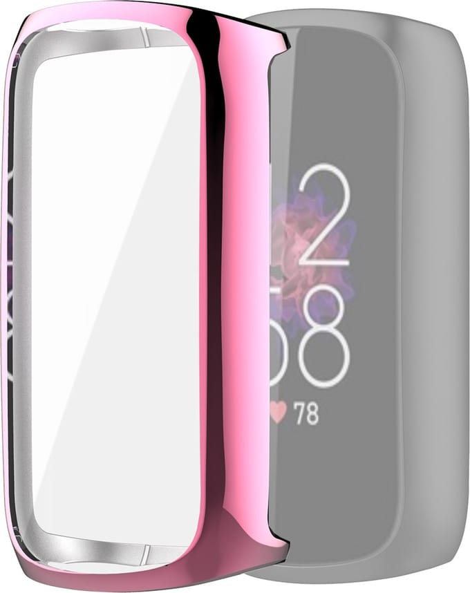 By Qubix - Geschikt voor fitbit Luxe - TPU case (volledig beschermd) - Roze