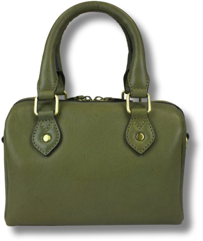 Leren Schoudertas Dames – Olijfgroen – Claire – Echt Rundleer – Compact & Stijlvol – Just Lioné