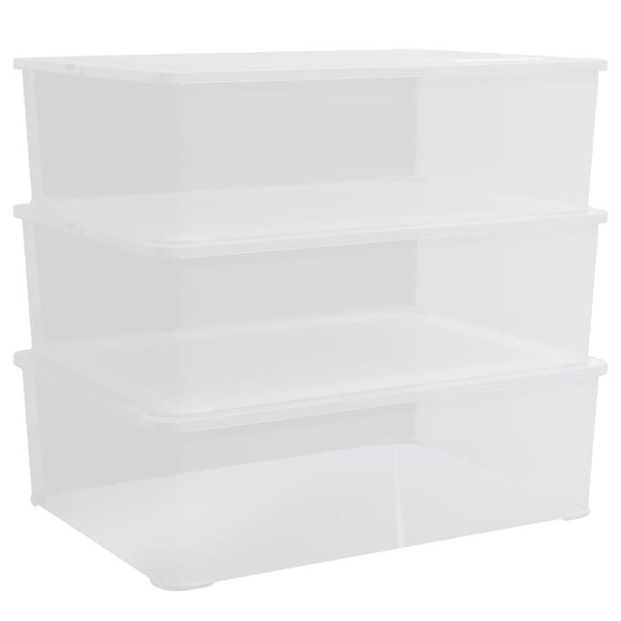 vidaXL - Opbergboxen - kunststof - 3 - st - stapelbaar - 25 - L