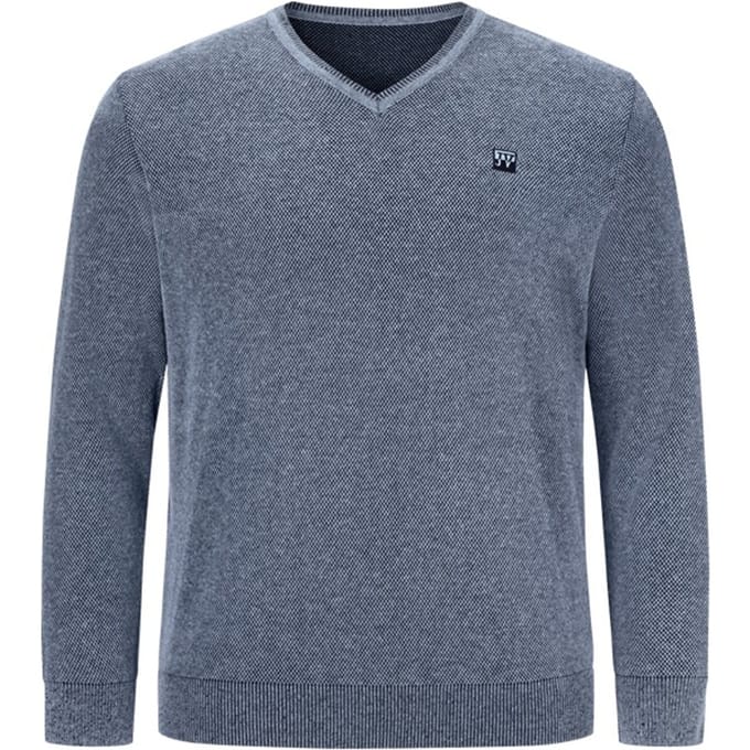 Jan Vanderstorm herren Trui - 56/58 - blauw - Plus Size