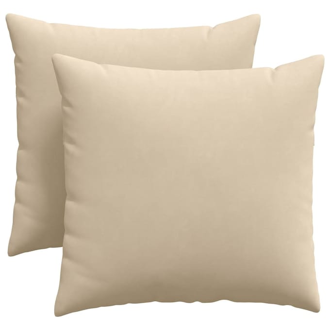 vidaXL - Zitkussens - 2 - st - Stof - Crème - 45 - x - 45 - cm