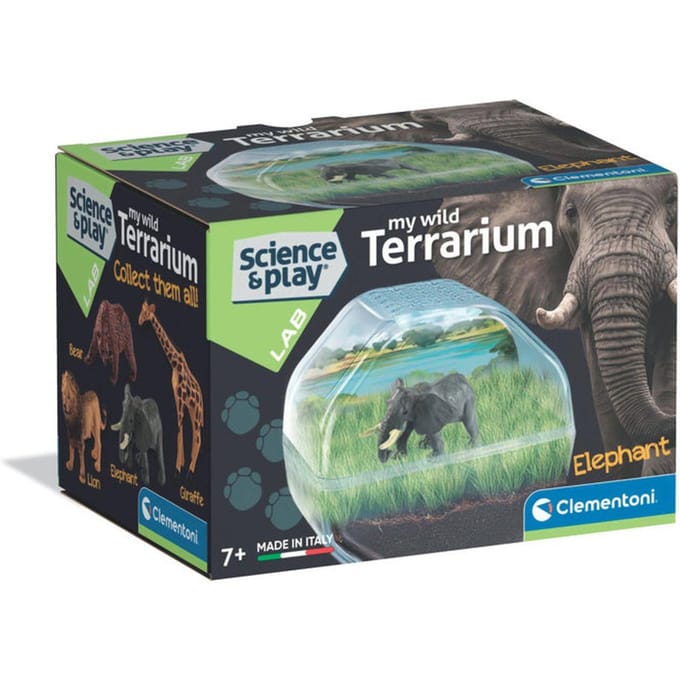 Mini Terrarium - Clementoni - Éléphant - Jeu de sciences et d'expériences - Des 7 ans - Fabriqué en Italie