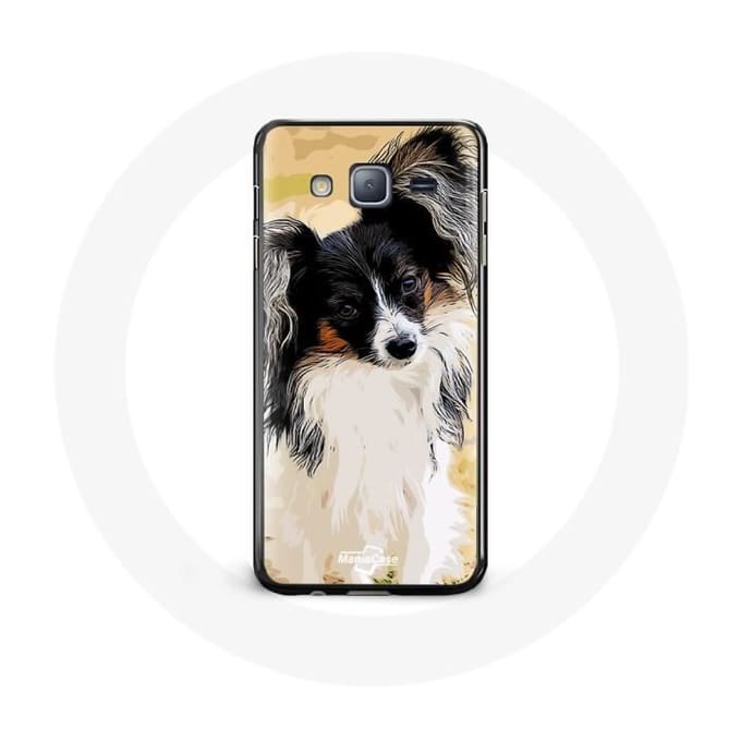 Case voor Samsung Galaxy J7 Continental Miniatuur Spaniel Vlinder Hondenras