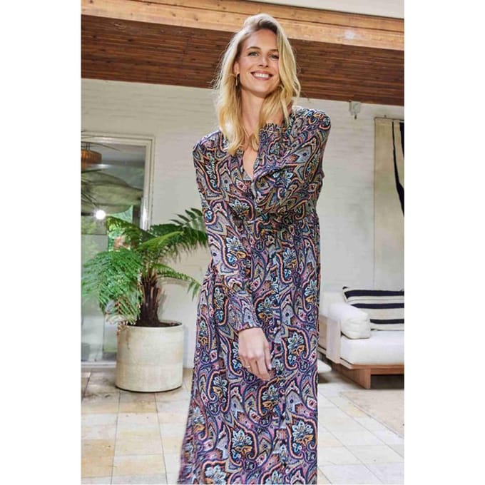 Dress Stardust Offwhite Poetry print